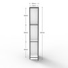 Rapidline 3 Door Melamine Locker Rapid Infinity Natural White / Black