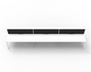 Rapidline 6 Person Workstation Deluxe Infinity Back to Back Profile Leg 1800 x 750mm with Screen Natural White / White Satin