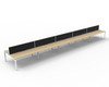 Rapidline Deluxe Infinity Back to Back 10 Person Workstation Profile Leg 1800 x 750mm with Screen Natural Oak / White Satin