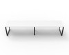 Rapidline 2 Person Workstation Deluxe Infinity Single Sided Loop Leg 1500 x 750mm Natural White / Black Satin