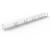 Rapidline Deluxe Infinity Single Sided 5 Person Workstation Loop Leg 1800 x 750mm Natural White / White Satin