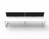 Rapidline 2 Person Workstation Deluxe Infinity Single Sided Loop Leg 1200 x 750mm with Screen Natural White / White Satin