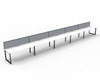 Rapidline Deluxe Infinity Single Sided 5 Person Workstation Loop Leg 1800 x 750mm with Screen Natural White / Black Satin