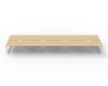 Rapidline 8 Person Workstation Deluxe Infinity Back to Back Loop Leg 1800 x 750mm Natural Oak / White Satin
