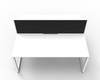 Rapidline Workstation Deluxe Infinity Back to Back 2 Person Loop Leg 1800 x 750mm with Screen Natural White / White Satin