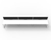 Rapidline Workstation Deluxe Infinity Back to Back 6 Person Loop Leg 1500 x 750mm with Screen Natural White / White Satin