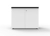 Rapidline Deluxe Infinity Swing 2 Door Cupboard 900 x 600 x 730mm Natural White / Black