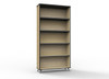 Rapidline Rapid Infinity Bookcase 900 x 315 x 1800mm Natural Oak / Black