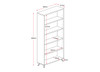 Rapidline Infinity Bookcase 1800H x 900W x 315D Natural White