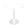 Rapidline Estilo Round Table Flat Disc Base 900mm Diameter Natural White / White