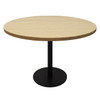 Rapidline Estilo Round Table Flat Disc Base 1200mm Diameter Natural Oak / Black