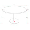Rapidline Round Meeting Table Disc Base 1200mm Oak Top with Black Base