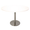 Rapidline Estilo Round Table Flat Disc Base 1200mm Diameter Natural White / Stainless Steel