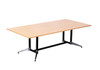 Rapidline Typhoon Meeting and Boardroom Table 2400 x 1200mm Beech / Black Aluminium
