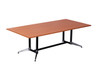 Rapidline Typhoon Meeting and Boardroom Table 2400 x 1200mm Cherry / Black Aluminium