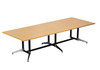 Rapidline Typhoon Meeting and Boardroom Table 3200 x 1200mm Beech / Black Aluminium