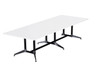 Rapidline Typhoon Meeting and Boardroom Table 3200 x 1200mm Natural White / Black Aluminium