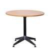 Rapidline Typhoon 4 Star Round Meeting Table 900mm Diameter Beech / Black Aluminium