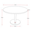 Rapidline Estilo Table Round Flat Disc Base 900mm Diameter Cherry / Black