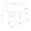 Rapidline Meeting Table Rapid Worker Round 1200mm Diameter Natural White / Ironstone