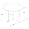 Rapidline Meeting Table Rapid Worker Round 900mm Diameter Natural White / Ironstone