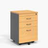 Rapidline Rapid Worker Mobile Pedestal 3 Drawer Beech / Ironstone