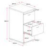 Rapidline Rapid Worker 3 Drawer Filing Cabinet 465 x 600 x 990mm Beech / Ironstone