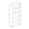 Rapidline Rapid Worker Open Bookcase Beech / Ironstone 4 Adjustable Shelves