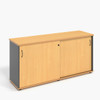 Rapidline Rapid Worker Credenza Sliding Door 1500 x 450 x 730mm Beech / Ironstone
