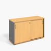 Rapidline Rapid Worker Credenza Sliding Door 1200 x 450 x 730mm Beech / Ironstone