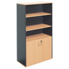 Rapidline #CSC2HD B/I Half Door Wall Unit - Includes 1 x Fixed Mid Shelf + 3 Adjustable Shelves - Fully Lockable - Includes 2 Keys Beech - rapidline drawer, rapidline selves, rapidline bookcase , rapidline pedestal, rapidline storage | It's A Mega Thing