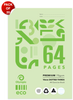 Olympic Eco Exercise Book A4 64 Pages 14mm Dotted Thirds Stapled Pack of 20