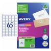 AveryEco premium address labels 38.1 x 21.2mm 65 per sheet laser and inkjet pack
