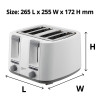 Nero Toaster White 4 Slice