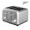 Nero 4 Slice Classic Style Toaster Stainless Steel
