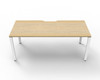 Rapidline Workstation Deluxe Infinity Single Sided Profile Leg 1200 x 750mm Natural Oak / White Satin