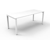 Rapidline Deluxe Infinity Single Sided Workstation Profile Leg 1800 x 750mm Natural White / White Satin