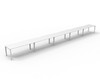 Rapidline D-IPLS5P1275 NW/WS Deluxe Profile Leg Single No Screen 6000x750x730 mm Natural White / White Satin | It's A Mega Thing