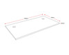 Rapidline Rectangle Table Top Only 1800 x 700 x 25mm with 2 Cable Port Natural White