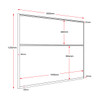 Rapidline Rapid Span Screen Grey Upholstery 1500 x 30 x 1250mm