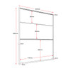 RAPIDLINE SC1216 BU RAPID SCREEN 1200MM W X 1650MM H X 30MM T BLUE