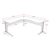 Rapidline Corner Workstation Rapid Span 1800 x 1800 x 700mm Natural White / Precious Silver