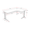 Rapidline Corner Workstation Rapid Span 1800 x 1200 x 700mm Beech / Precious Silver