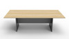 Rapidline Rapid Worker Table Rectangular Meeting and Boardroom 2400 x 1200mm Natural Oak / Ironstone