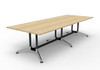 Rapidline Typhoon Meeting and Boardroom Table 3200 x 1200mm Natural Oak / Black Aluminium