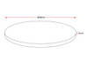 Rapidline Round Table Top Only 600mm Diameter x 25mm Height Natural White