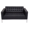 Rapidline Black PU Venus 2 Seater Lounge
