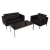 Rapidline Venus Black PU 2 Seater Lounge