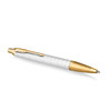 Parker Ballpoint Pen IM Premium Pearl Lacquer and Gold Trim Medium Tip
