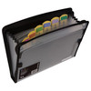 ColourHide ZipIt A4 Expanding File - 7 Pockets Black 9026002J | Mega Office Supplies